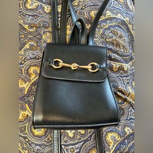 Brandy Melville mini leather horse-bit backpack